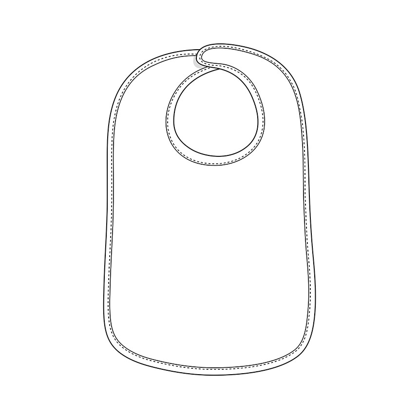 BIB-23_Link-Kids-Wear_Bib-Velcro_Outline