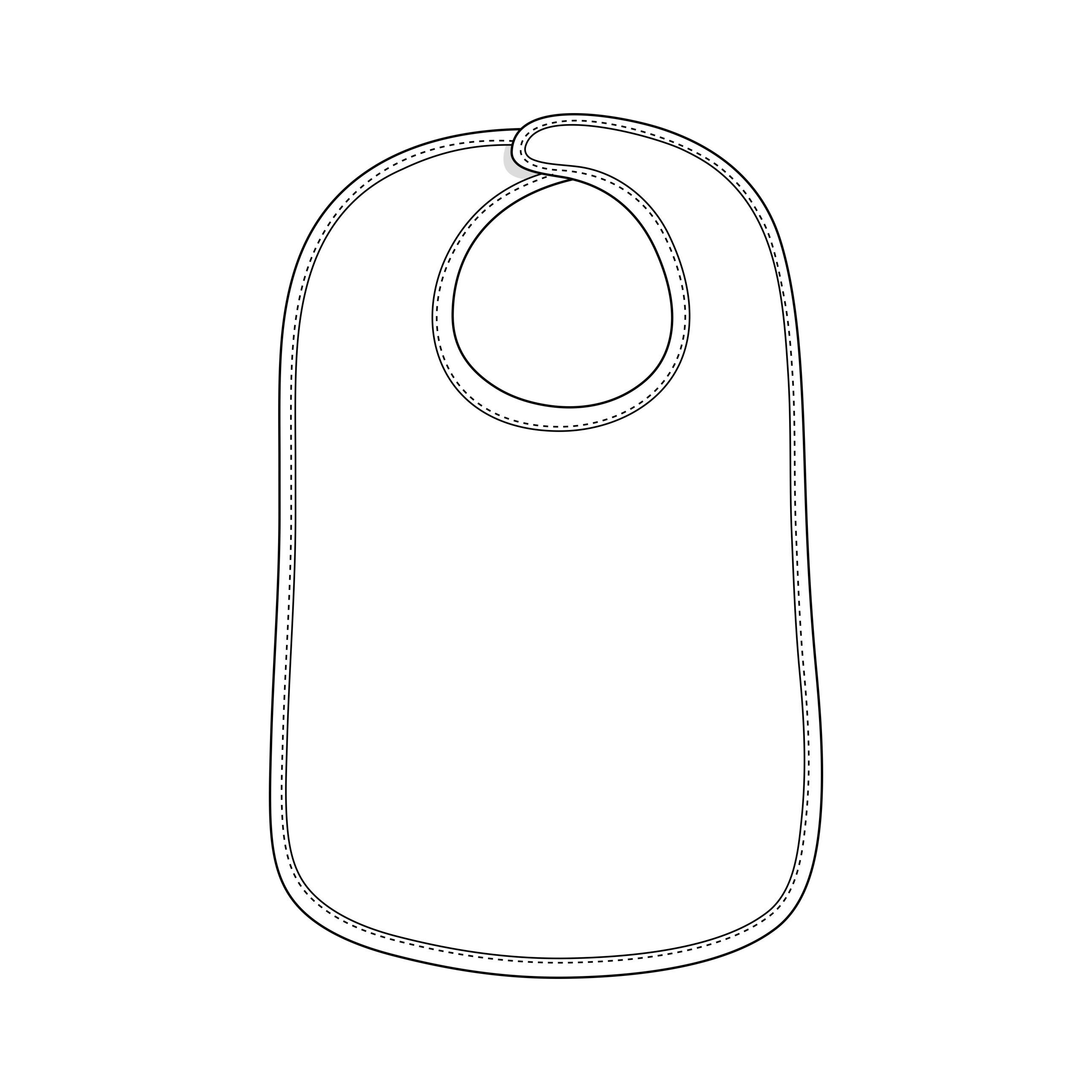 BIB-523_Link-Kids-Wear_Bib-Velcro_Outline