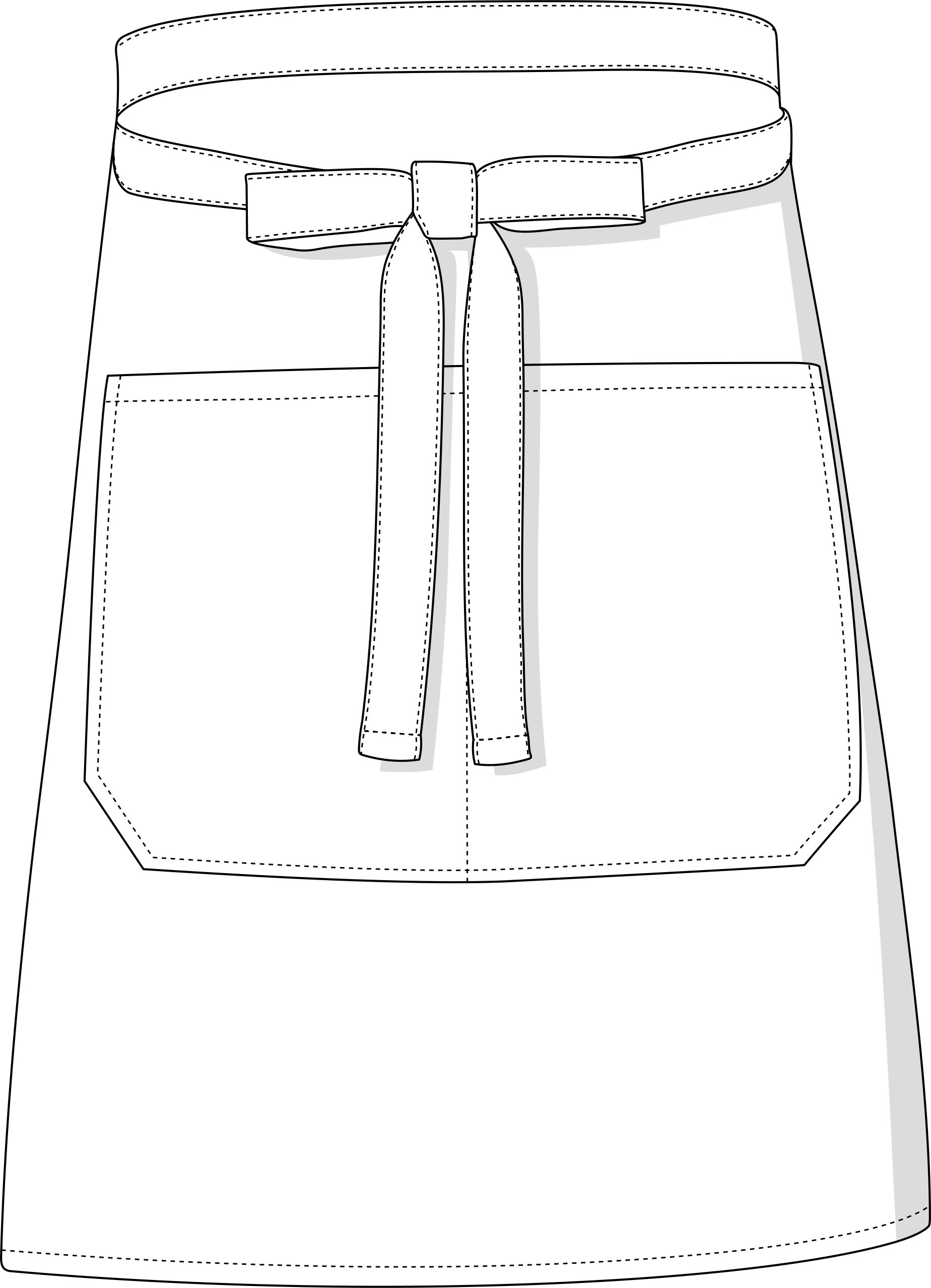 BS5090..Z_Link-Kitchen-Wear_Bakers-Pocket-Apron_Outline