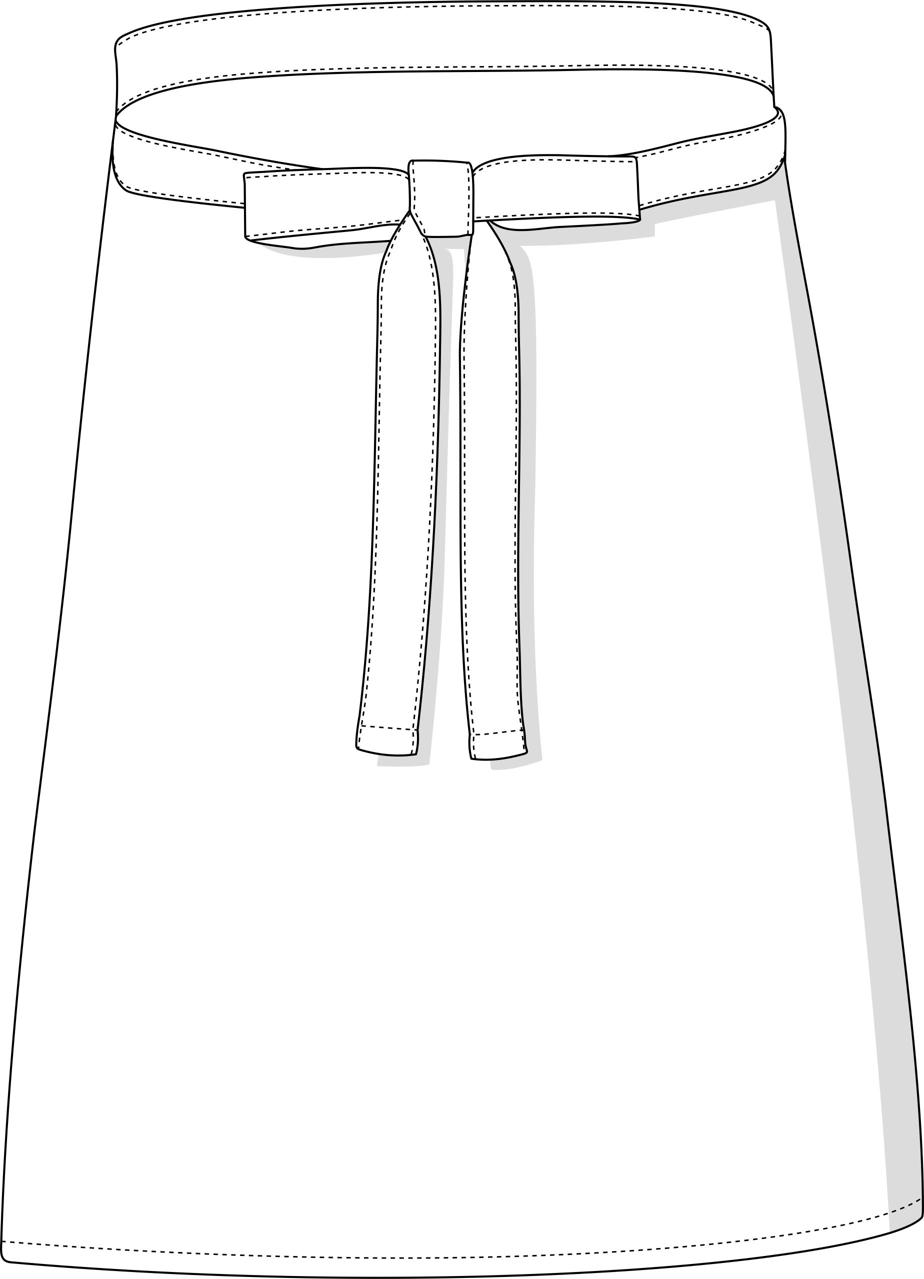 BS5090_Link-Kitchen-Wear_Bakers-Apron_Outline