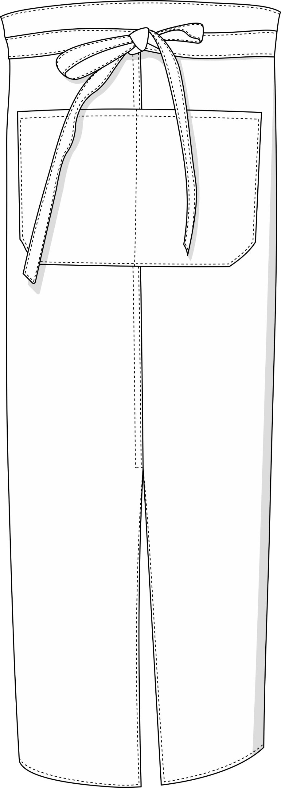 FS100100SP..Z_Link-Kitchen-Wear_French-Pocket-Apron_Outline