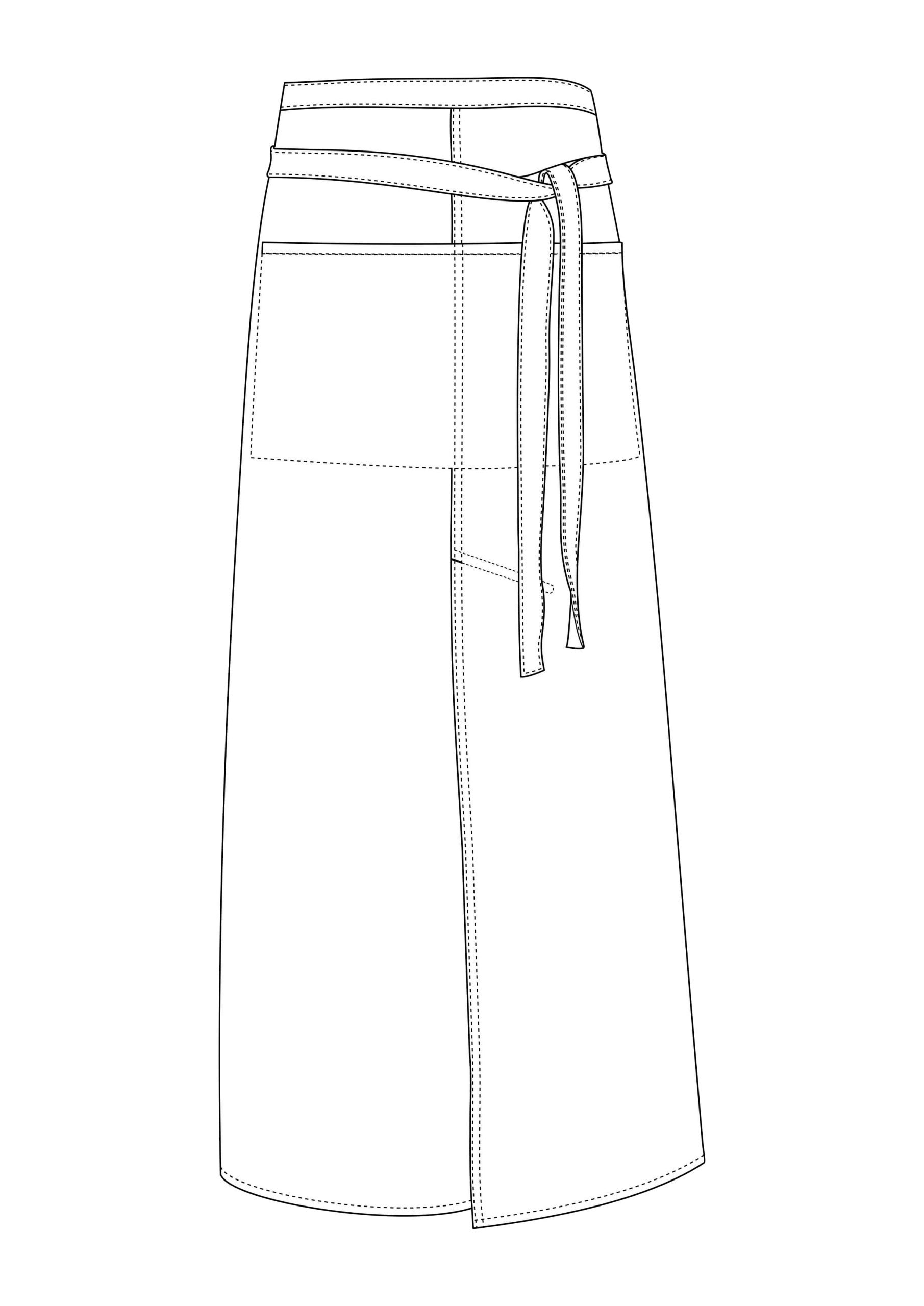 FS100100SPJNS_Link-Kitchen-Wear_French-Split-Apron_Outline