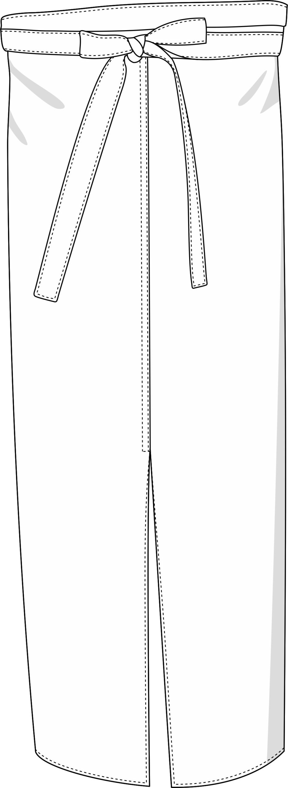 FS100100SP_Link-Kitchen-Wear_French-Apron_Outline