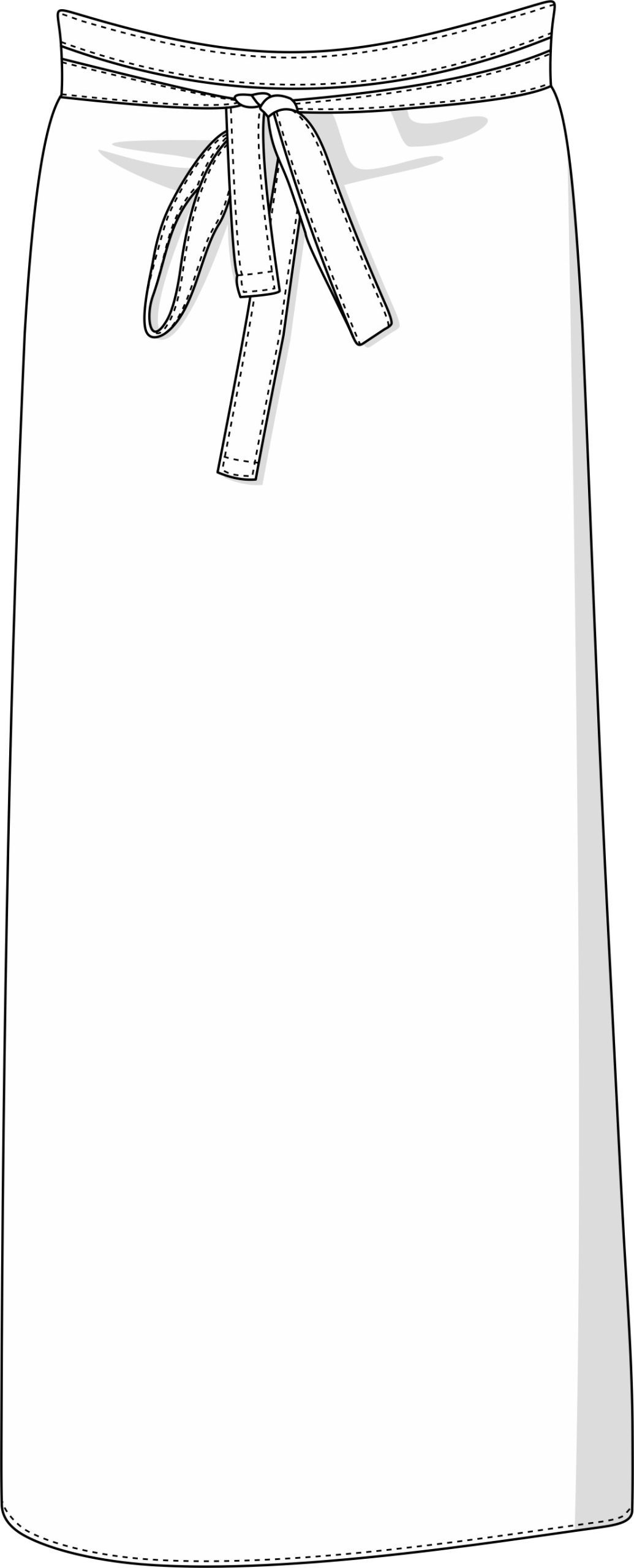 FS100100_Link-Kitchen-Wear_French-Apron_Outline
