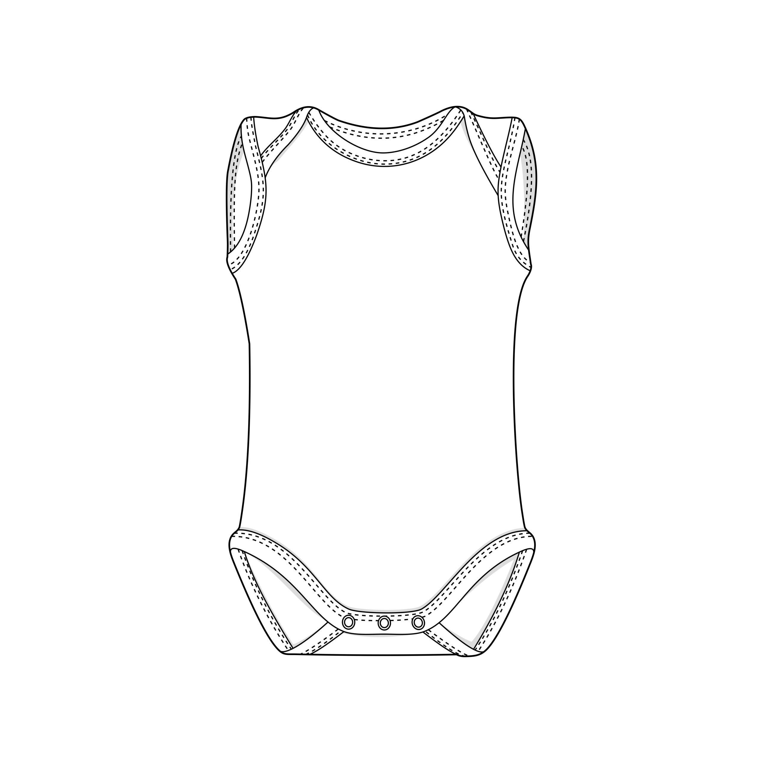 ROM20_Link-Kids-Wear_Bodysuit-Sleeveless_Outline